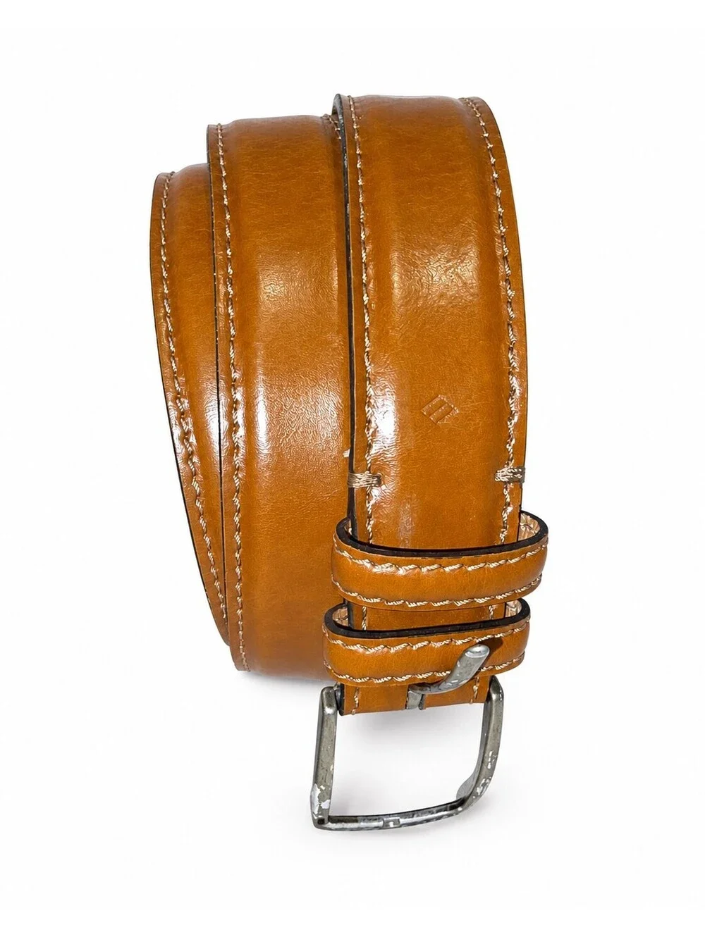 Joseph Abboud Belt 50 Brown Genuine Leather Dress Belt Made in Italy